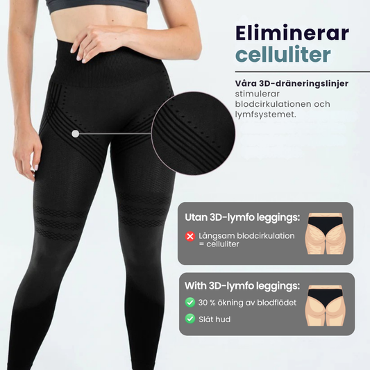 3D-lymfo anti-cellulit leggings
