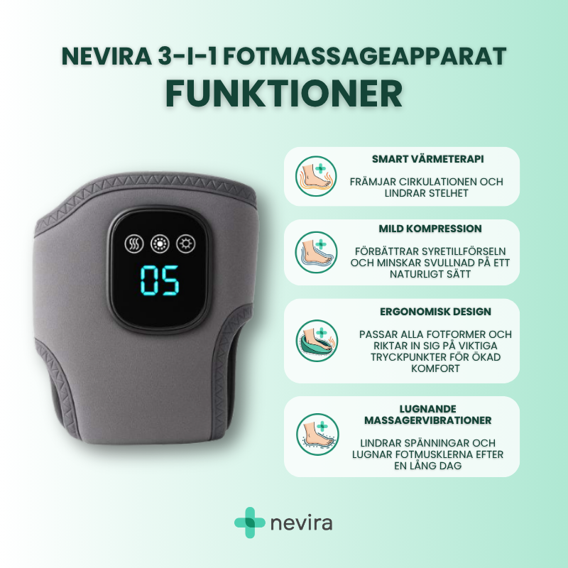 Nevira™ 3-i-1 fotmassageapparat