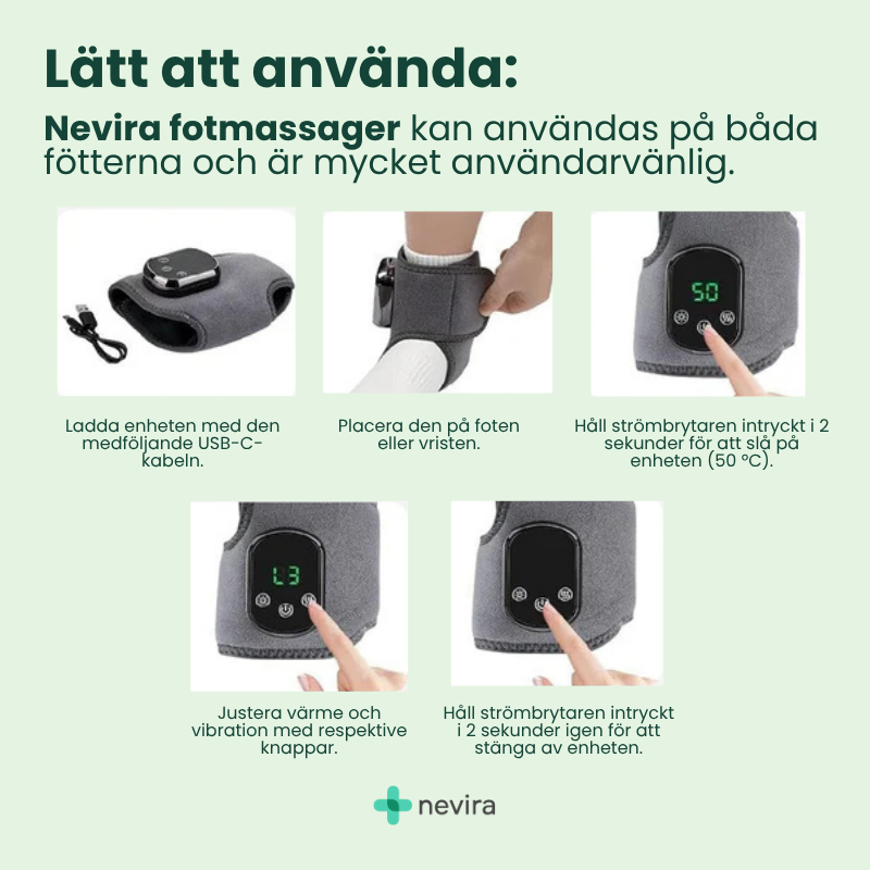 Nevira™ 3-i-1 fotmassageapparat