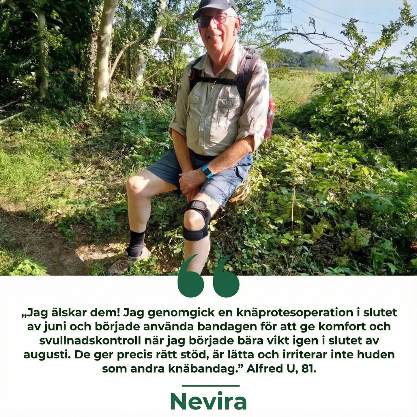 Nevira™ knäledsbandage - riktar in knäleden korrekt i vardagen